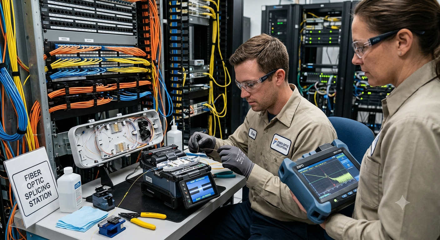 Fiber Optic Splicing and Testing